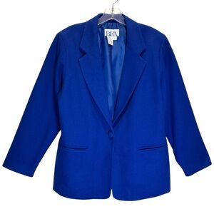 Vintage BFA Classics Women’s Royal Blue Wool Blazer, Fully Lined - Size 14P